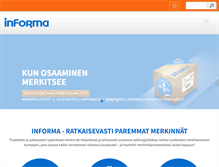 Tablet Screenshot of informa.fi
